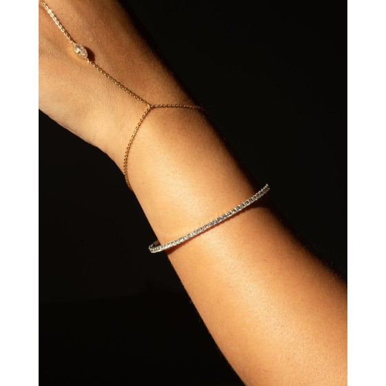 Diamond Flex Bangle in 14k white gold (1.48tcw)